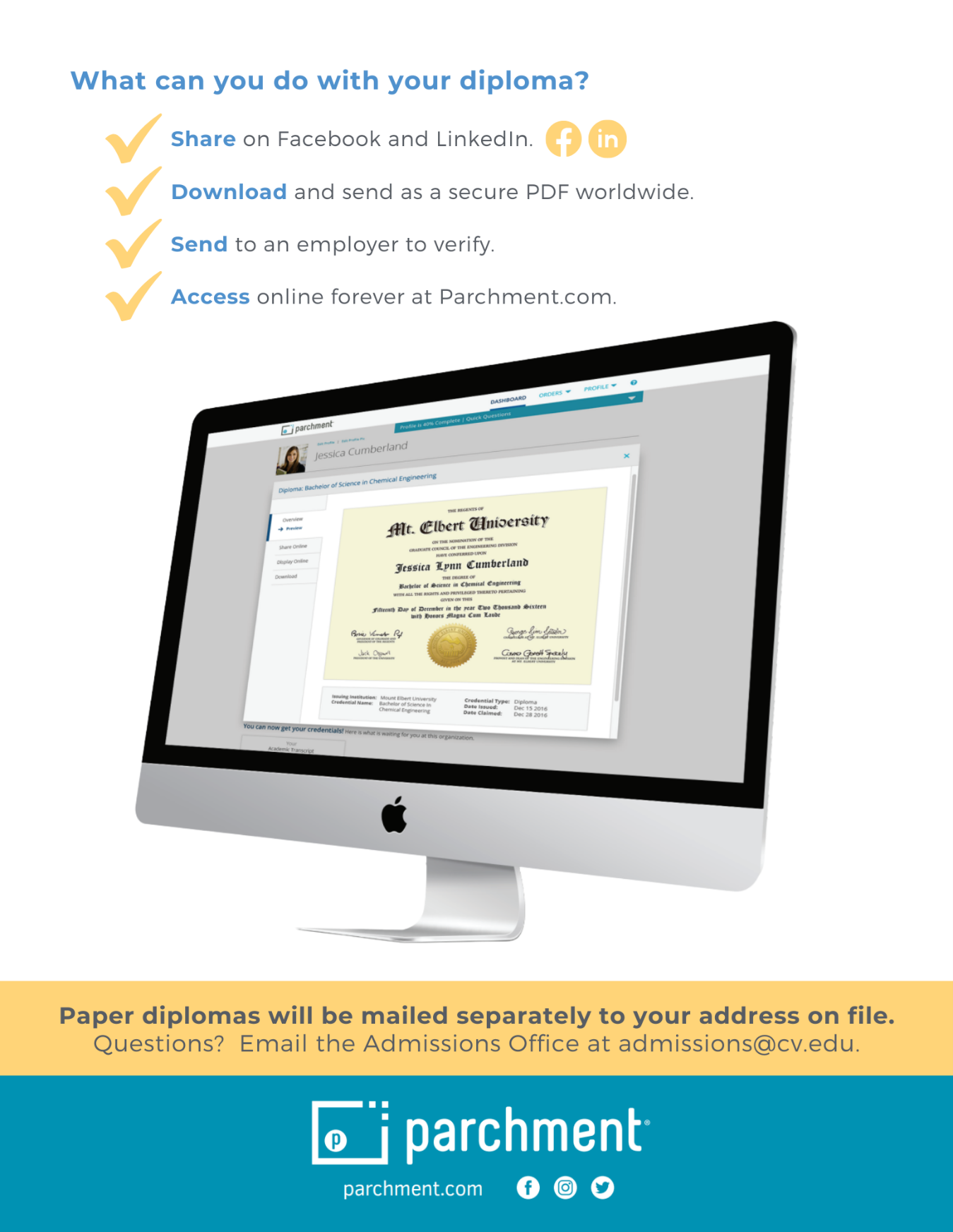 Instructions to get a digital diploma